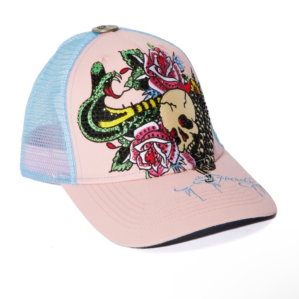 Ed Hardy Rhinestone Trucker Hat